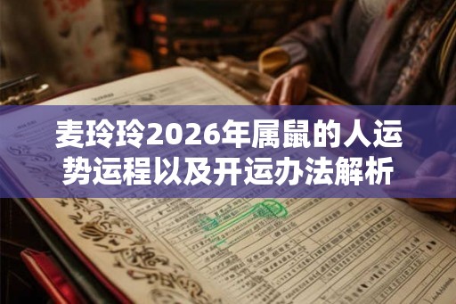 麦玲玲2026年属鼠的人运势运程以及开运办法解析