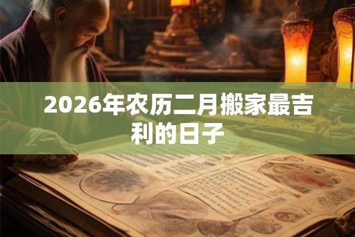 2026年农历二月搬家最吉利的日子