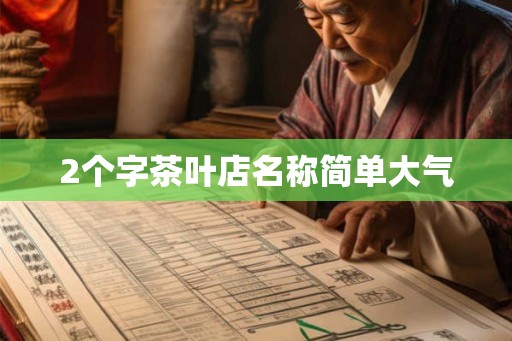 2个字茶叶店名称简单大气