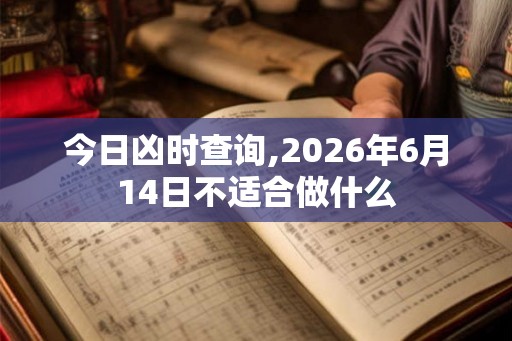 今日凶时查询,2026年6月14日不适合做什么