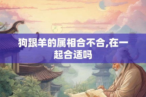 狗跟羊的属相合不合,在一起合适吗