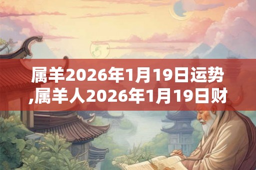 属羊2026年1月19日运势,属羊人2026年1月19日财运,生肖羊2026年1月19日运势 属羊2026年1月19日运势,属羊人2026年1月19日财运,生肖羊2026年1月19日运势