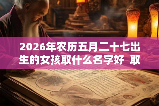 2026年农历五月二十七出生的女孩取什么名字好  取名宜用字
