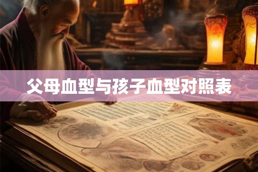 父母血型与孩子血型对照表