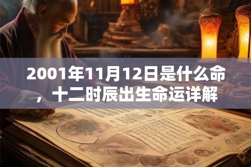 2001年11月12日是什么命，十二时辰出生命运详解