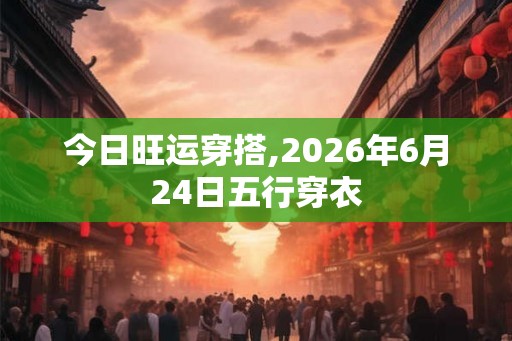 今日旺运穿搭,2026年6月24日五行穿衣