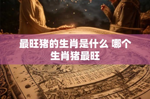 最旺猪的生肖是什么 哪个生肖猪最旺