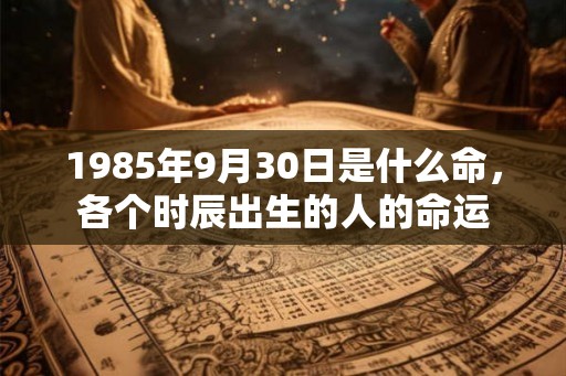 1985年9月30日是什么命，各个时辰出生的人的命运