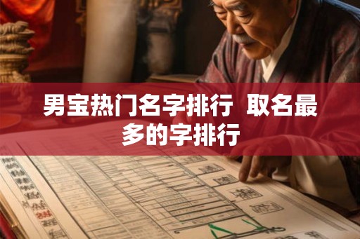 男宝热门名字排行  取名最多的字排行