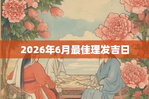 2026年6月最佳理发吉日