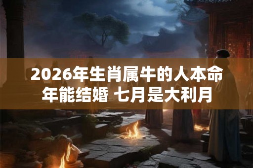 2026年生肖属牛的人本命年能结婚 七月是大利月