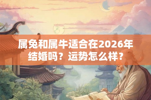 属兔和属牛适合在2026年结婚吗？运势怎么样？