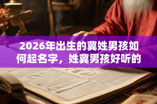 2026年出生的冀姓男孩如何起名字，姓冀男孩好听的名字