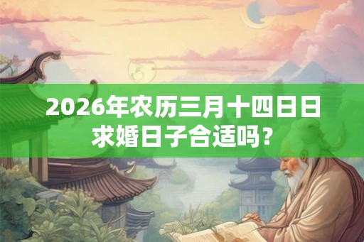 2026年农历三月十四日日求婚日子合适吗？