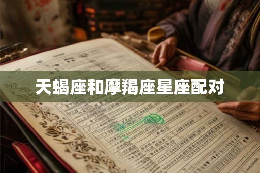 天蝎座和摩羯座星座配对 天蝎座和摩羯座星座配对
