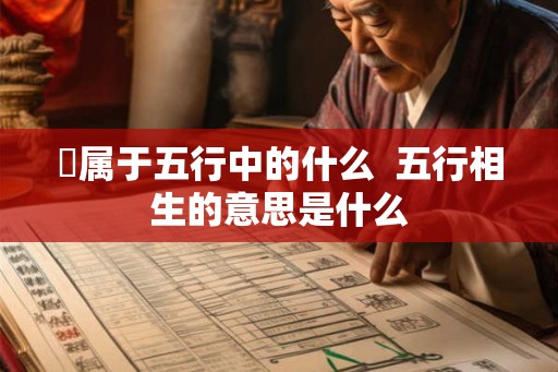 玥属于五行中的什么  五行相生的意思是什么