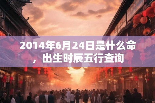 2014年6月24日是什么命，出生时辰五行查询