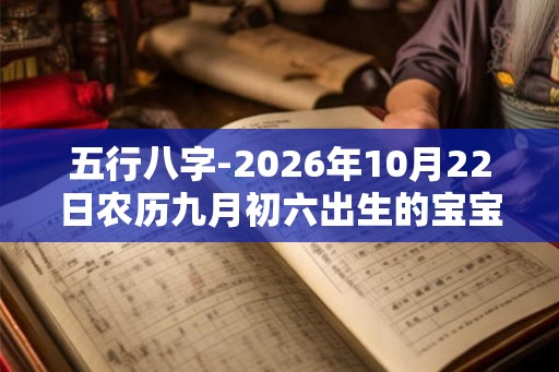 五行八字-2026年10月22日农历九月初六出生的宝宝生辰起名