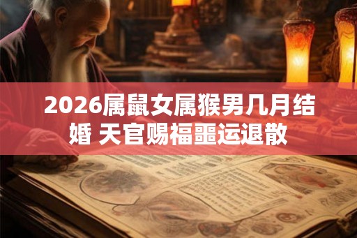 2026属鼠女属猴男几月结婚 天官赐福噩运退散