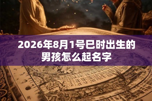 2026年8月1号巳时出生的男孩怎么起名字