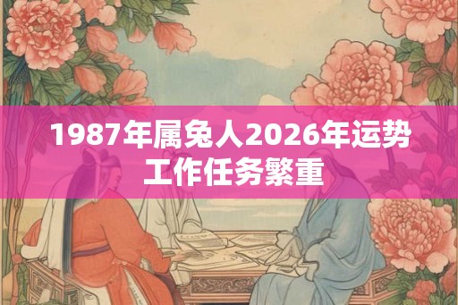 1987年属兔人2026年运势 工作任务繁重