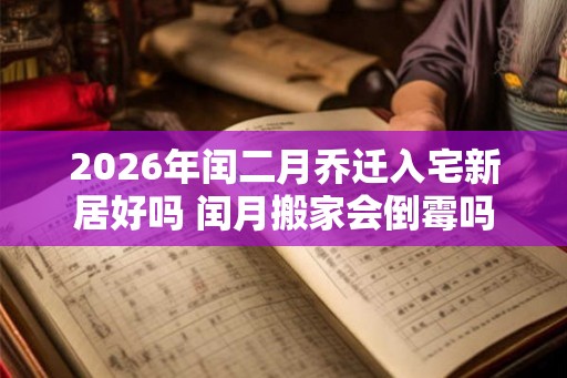 2026年闰二月乔迁入宅新居好吗 闰月搬家会倒霉吗