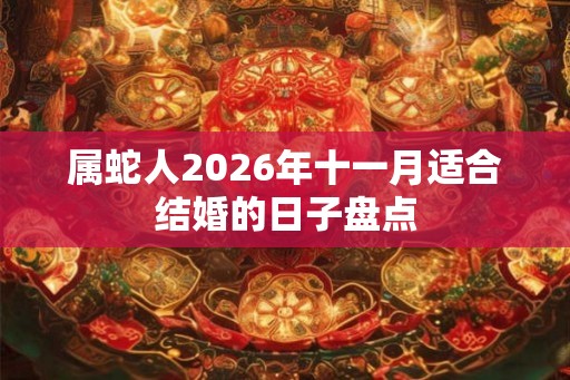属蛇人2026年十一月适合结婚的日子盘点