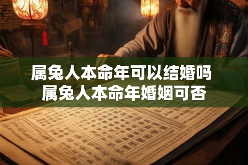 属兔人本命年可以结婚吗 属兔人本命年婚姻可否