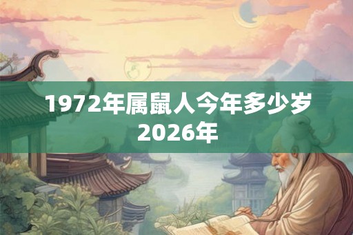 1972年属鼠人今年多少岁2026年