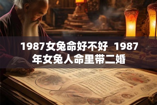 1987女兔命好不好  1987年女兔人命里带二婚