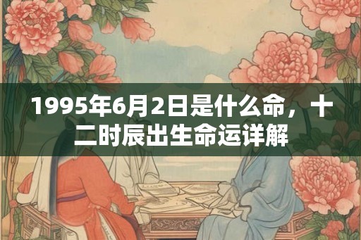 1995年6月2日是什么命,十二时辰出生命运详解 1995年6月2日是什么命,十二时辰出生命运详解