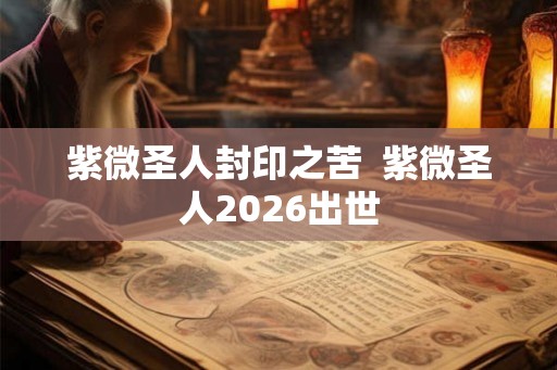 紫微圣人封印之苦  紫微圣人2026出世