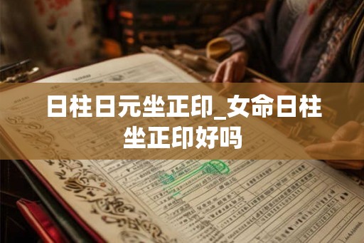 日柱日元坐正印_女命日柱坐正印好吗