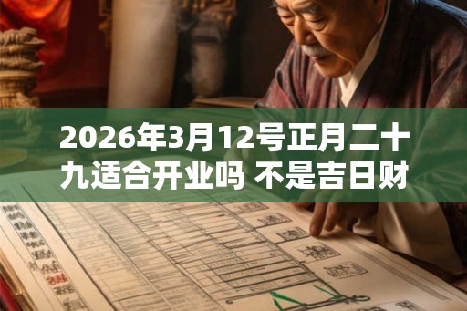 2026年3月12号正月二十九适合开业吗 不是吉日财运不佳 2026年3月12号正月二十九适合开业吗 不是吉日财运不佳