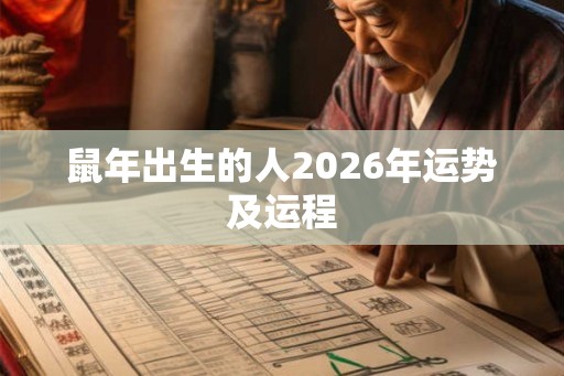鼠年出生的人2026年运势及运程