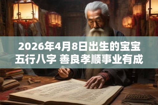 2026年4月8日出生的宝宝五行八字 善良孝顺事业有成