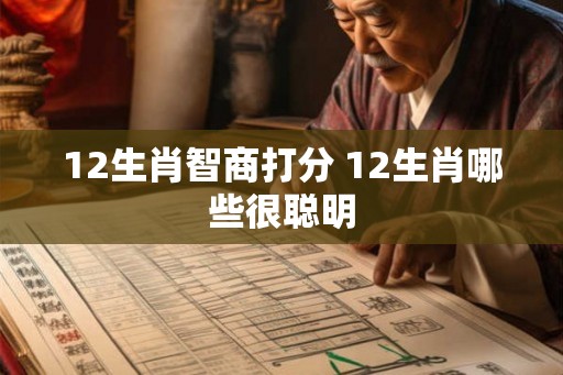 12生肖智商打分 12生肖哪些很聪明