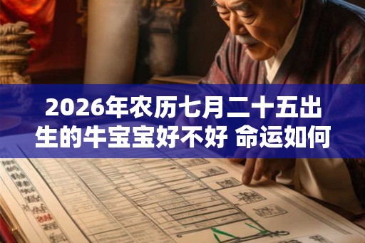 2026年农历七月二十五出生的牛宝宝好不好 命运如何