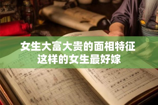 女生大富大贵的面相特征 这样的女生最好嫁