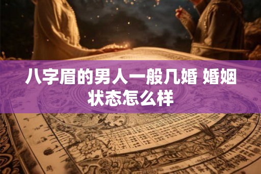 八字眉的男人一般几婚 婚姻状态怎么样