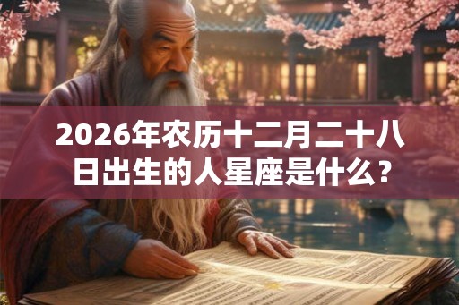 2026年农历十二月二十八日出生的人星座是什么？