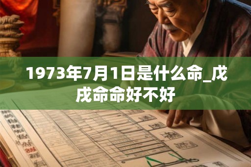 1973年7月1日是什么命_戊戌命命好不好