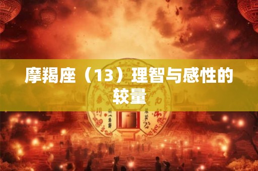 摩羯座（13）理智与感性的较量