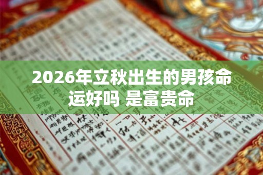 2026年立秋出生的男孩命运好吗 是富贵命