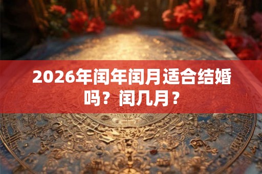 2026年闰年闰月适合结婚吗？闰几月？