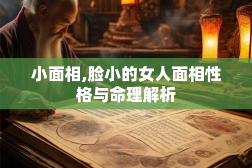 小面相,脸小的女人面相性格与命理解析