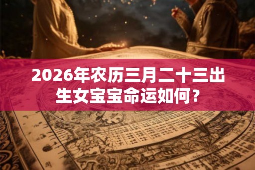 2026年农历三月二十三出生女宝宝命运如何？