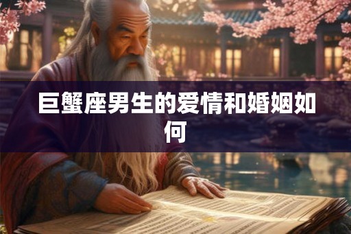 巨蟹座男生的爱情和婚姻如何 巨蟹座男生的爱情和婚姻如何