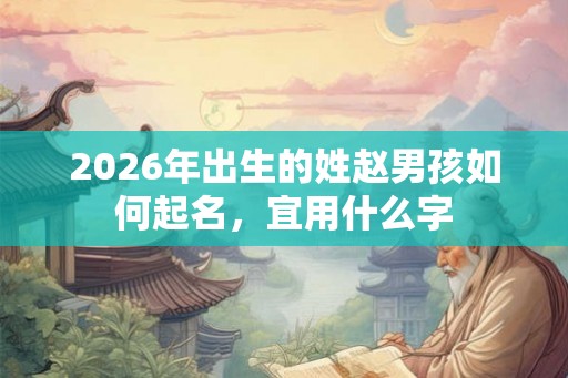2026年出生的姓赵男孩如何起名，宜用什么字