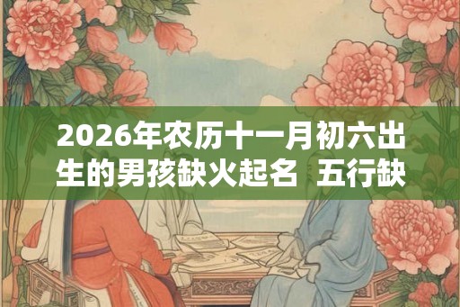 2026年农历十一月初六出生的男孩缺火起名 五行缺火男孩起名常用字 2026年农历十一月初六出生的男孩缺火起名 五行缺火男孩起名常用字